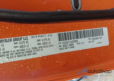 2014 Dodge Charger R/T z USA, uszkodzony, nr VIN 2C3CDXCT1EH279658